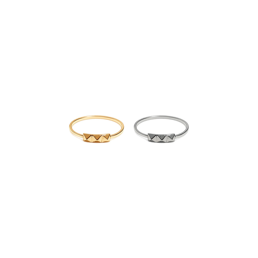 Triple Pyramid Studs Ring(#3~#15)