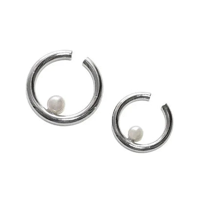 Circle Pearl Ear Cuffs (2P )